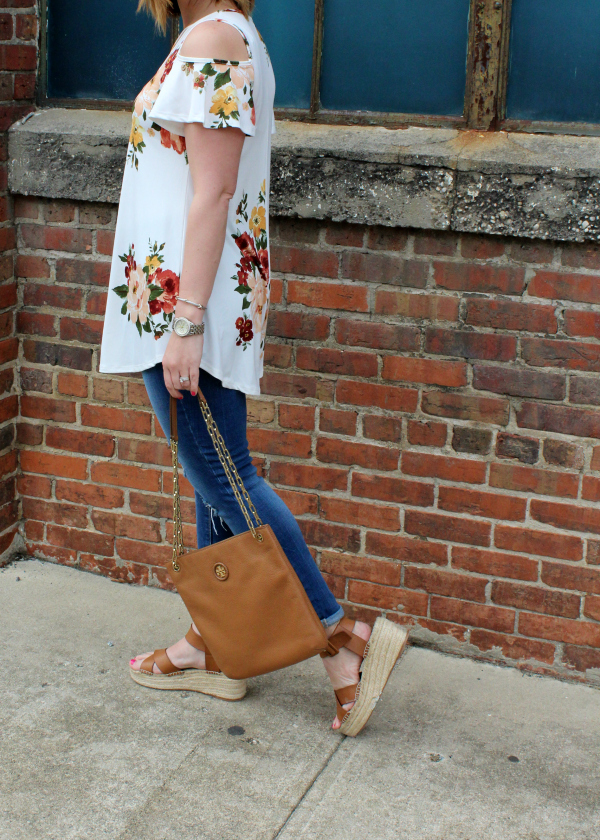 simple addiction, floral top, spring style, style on a budget, casual style
