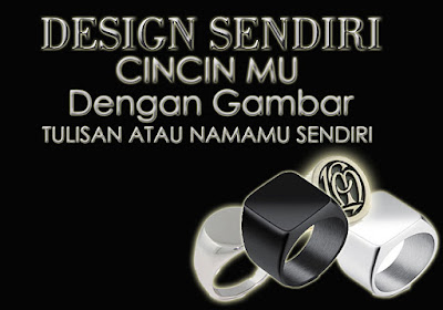 cincin custom nama logo tulisan cincin tengkorak