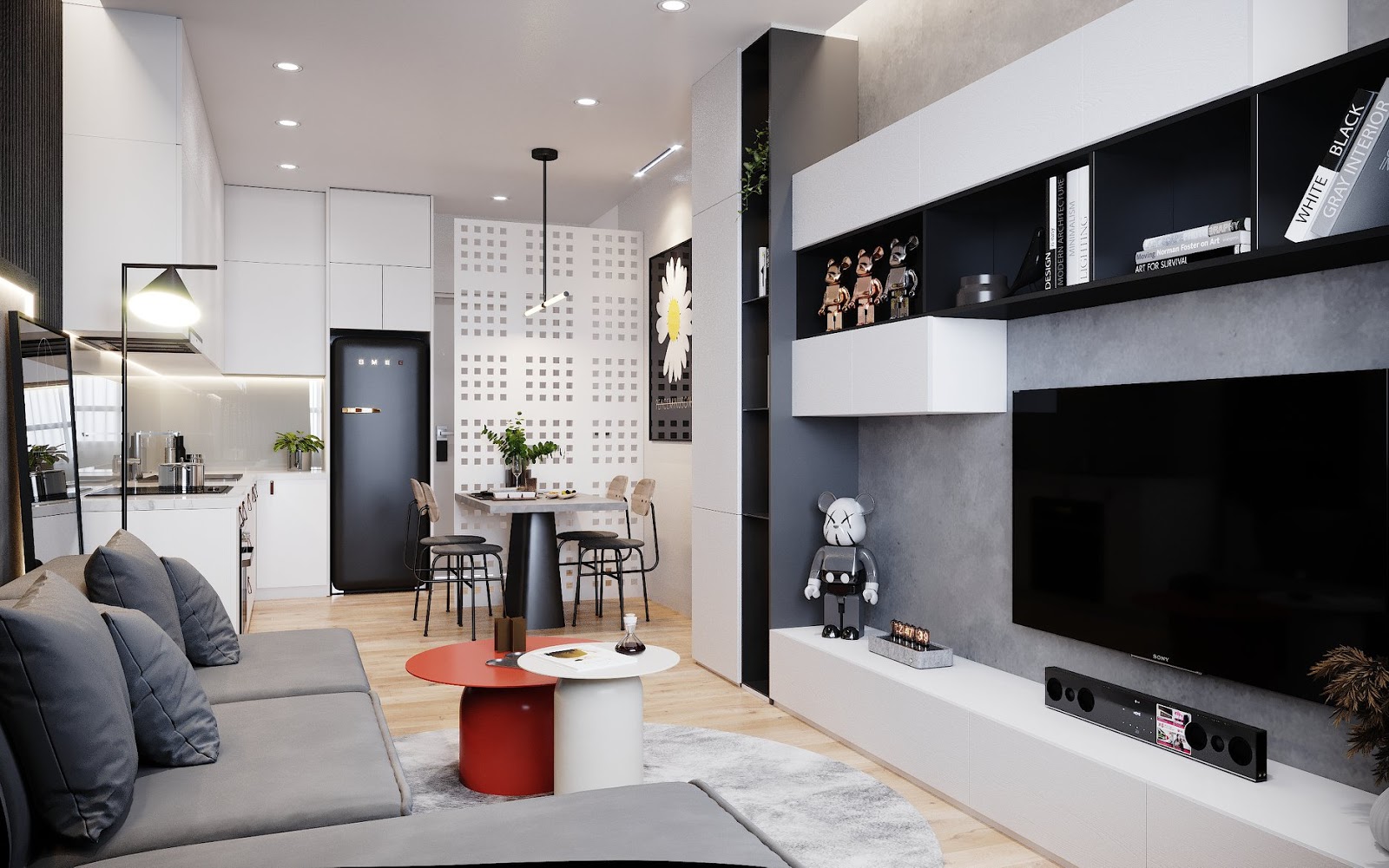 Nội thất căn hộ studio kèm file max- corona