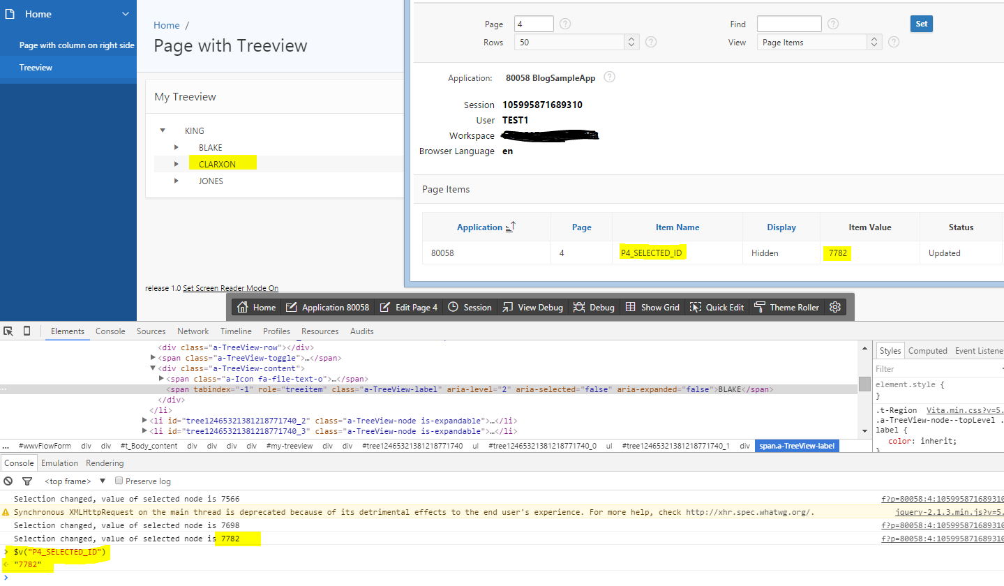 ORA00001 Unique constraint violated Working with the Apex 5 treeview