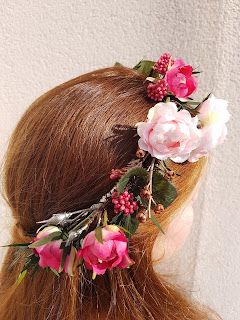 Patouche chapeaux couronne fleurs de soie mariée mariage