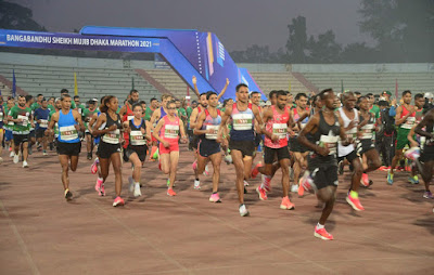 Jigmet Dolma of Ladakh took fourth place in Dhaka Marathon 2021