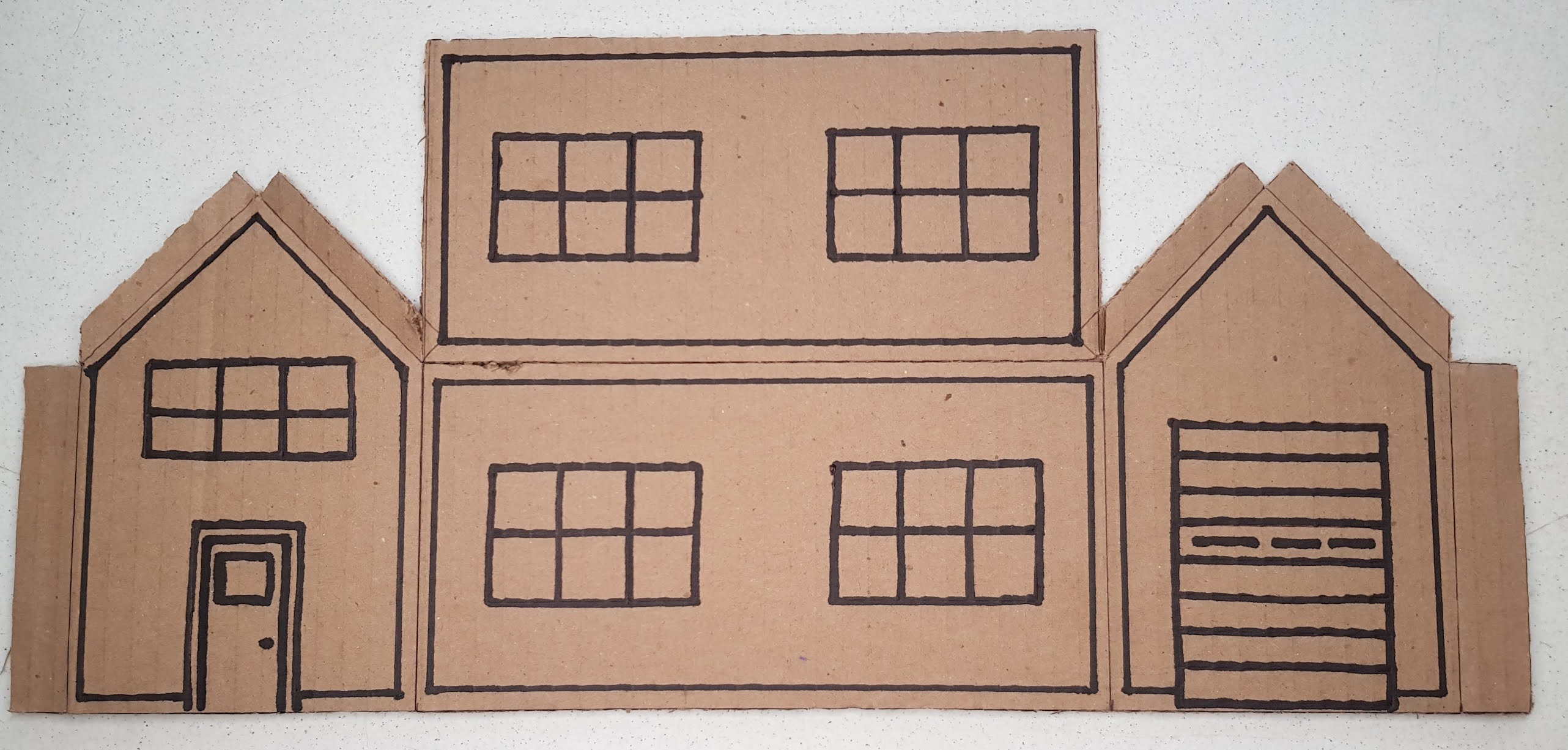 Exclusión medio El cielo hacer edificios con cajas de carton Honorable Mujer joven Aniquilar