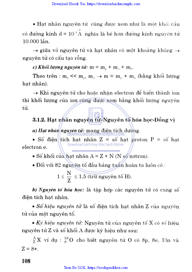 Chương 3. Cấu Tạo Nguyên Tử - Bảng Tuần Hoàn Các Nguyên Tố Hóa Học - Liên Kết Hóa Học - Sách Giáo Khoa | Sách Giải Bài Tập | Sgk Online Pdf