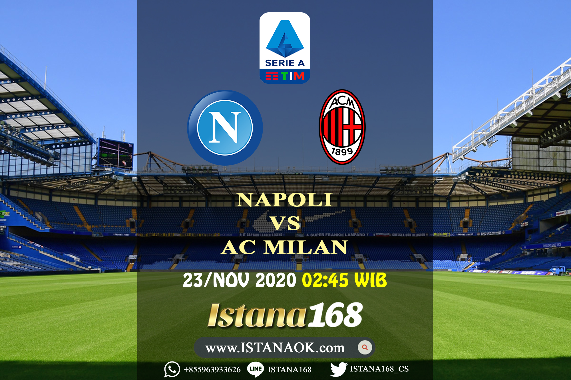 Prediksi Bola Akurat Istana168 Napoli vs AC Milan 23 November 2020