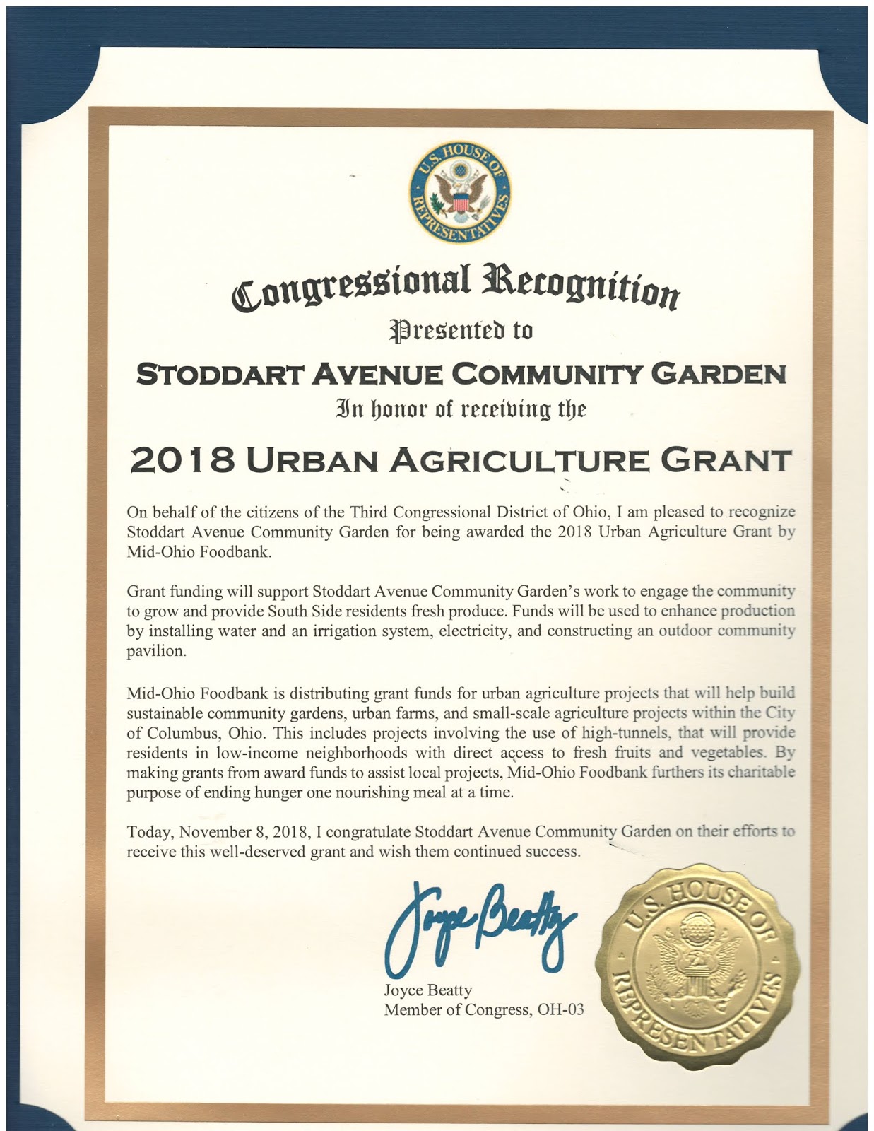 Stoddart Avenue Community Garden 2018