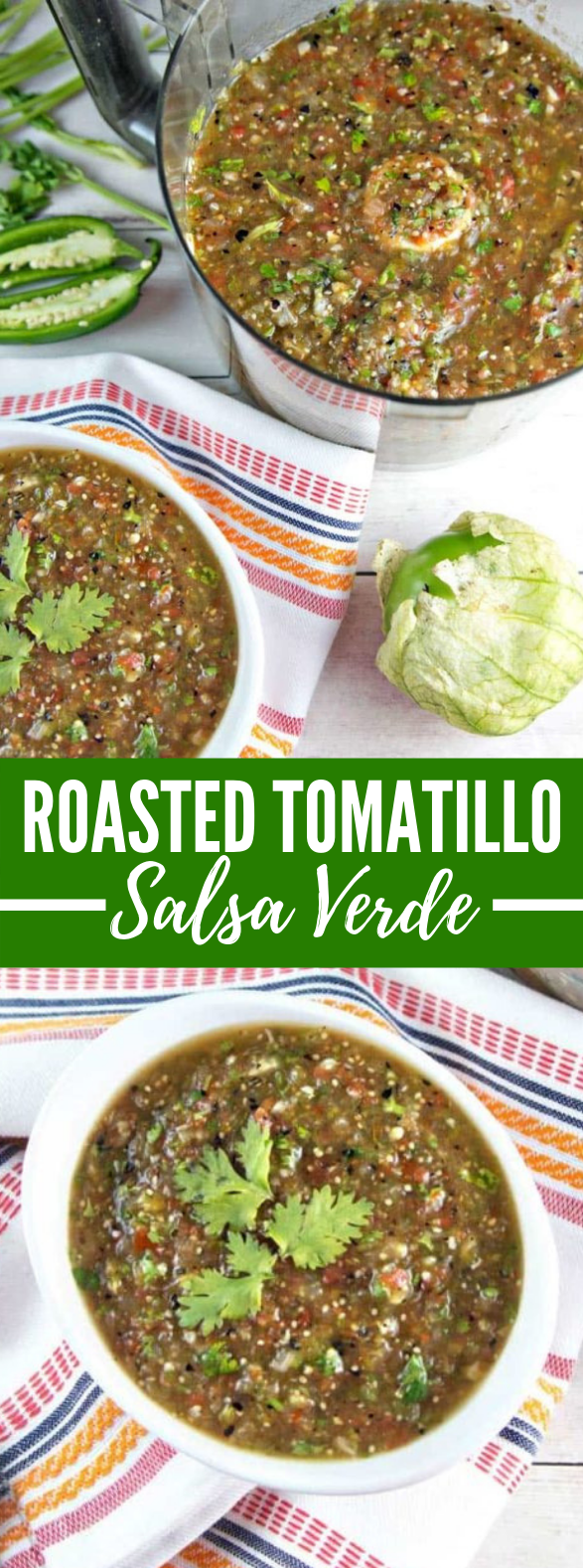 ROASTED TOMATILLO SALSA VERDE #vegetarian #appetizers ROASTED TOMATILLO SALSA VERDE #vegetarian #appetizers