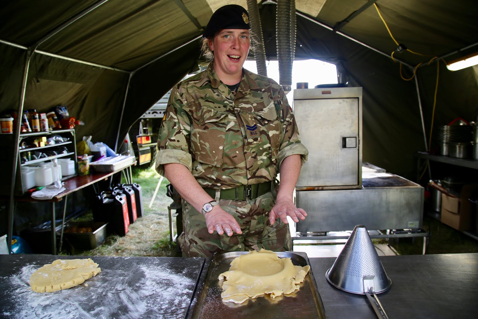 British Army catering, visiting 167 Catering corps in Grantham
