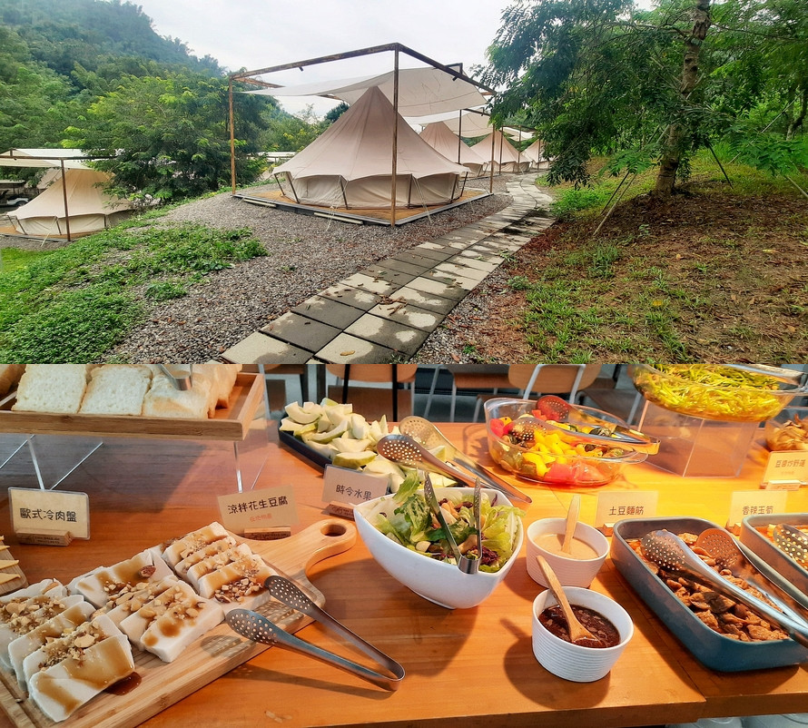 旅遊 ░ 美濃豪華型帳篷露營 - 蝶舞澗 一泊二食,多棵花旗木粉嫩登場 (下篇)