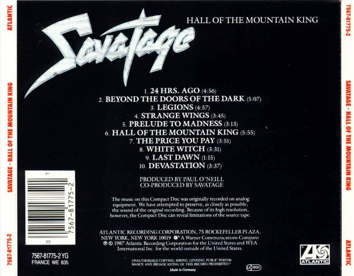 WHERE METAL RULES SAVATAGE HALL OF THE MOUNTAIN KING (1987)