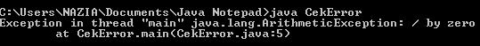 Runtime error pada pemrograman Java Runtime error pada pemrograman Java