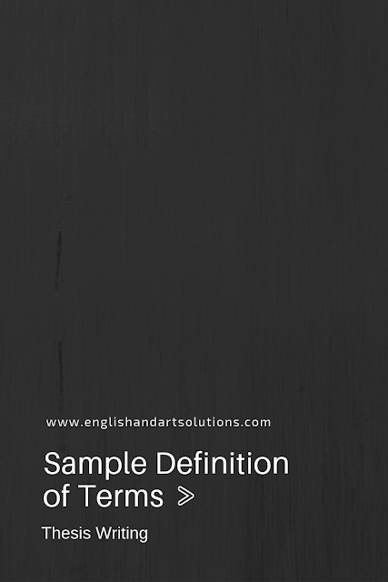 thesis definition of terms sample
