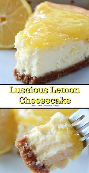 Luscious Lemon Cheesecake - Delicious Recipes