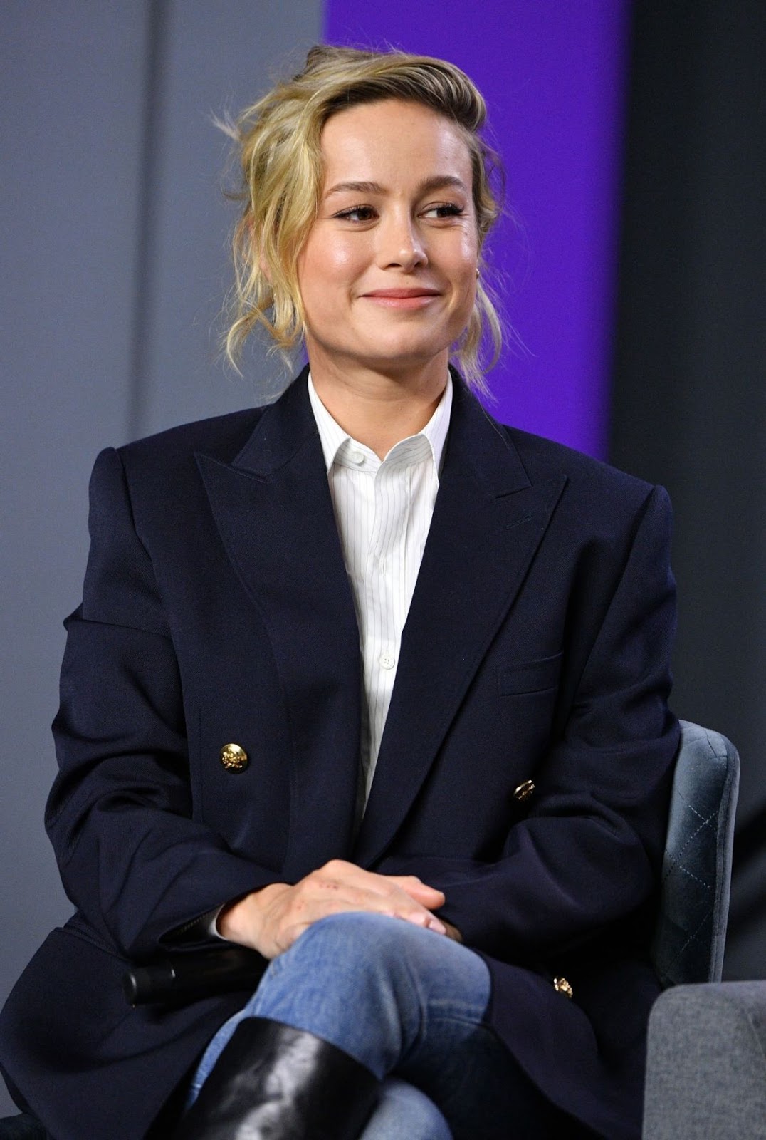 Brie Larson Clicks at Just Mercy Press Conference at 2019 TIFF in