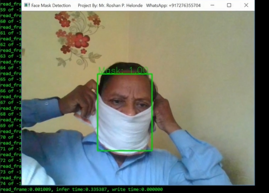 COVID-19 Face Mask Detection Using Camera Python Project Source Code ...