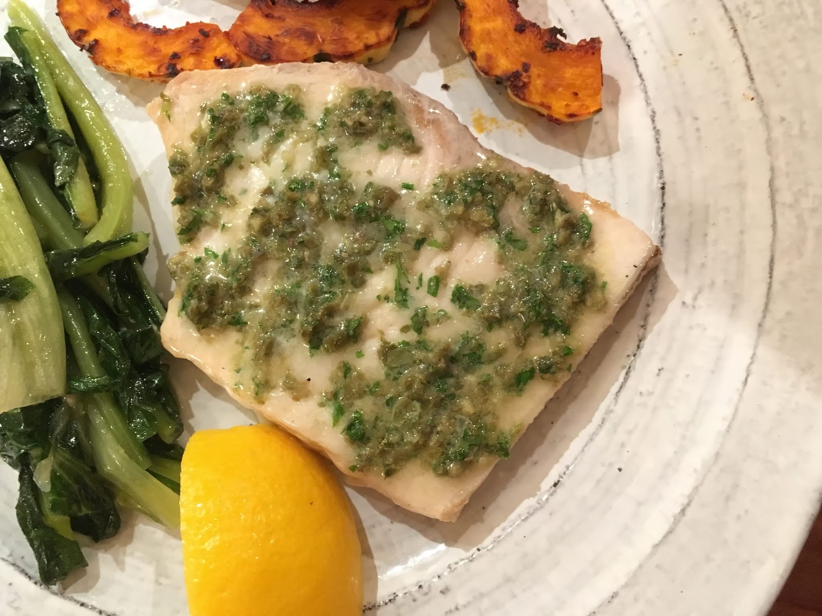 David Doesn't Bake Swordfish with Capers, Parsley, and Anchovies