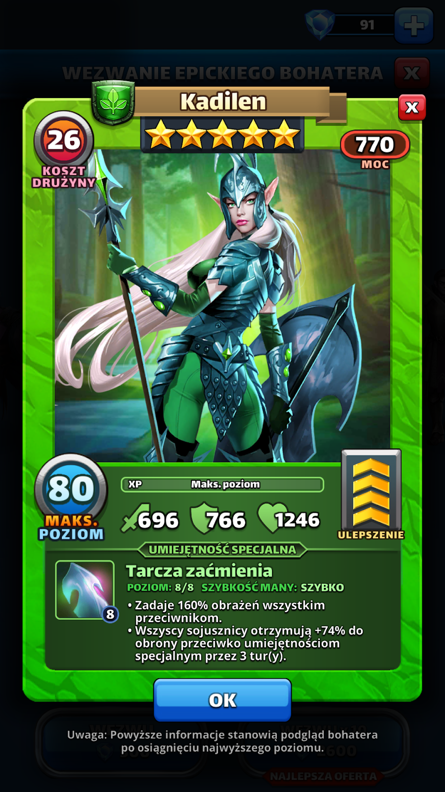 EMPIRES AND PUZZLES PORADNIK PL po grze KADILEN Bohater NATURALNY