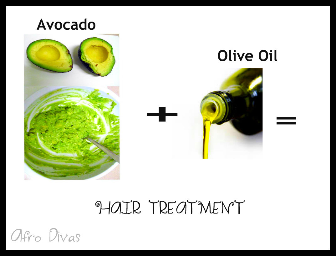 AFRO DIVAS DIY AVOCADO & OLIVE OIL HAIR TREATMENT