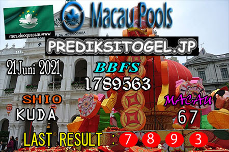 Prediksi Wangsit Togel Macau Senin 21 Juni 2021