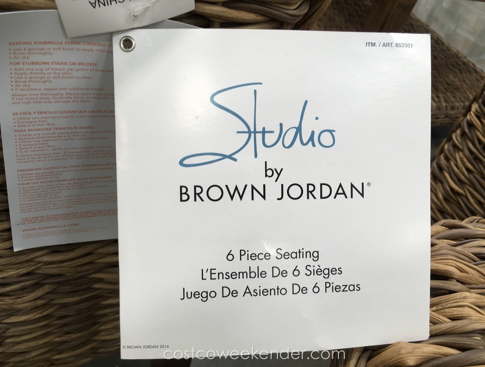 Studio by Brown Jordan 6 Piece Deep Seating Set Costco Weekender