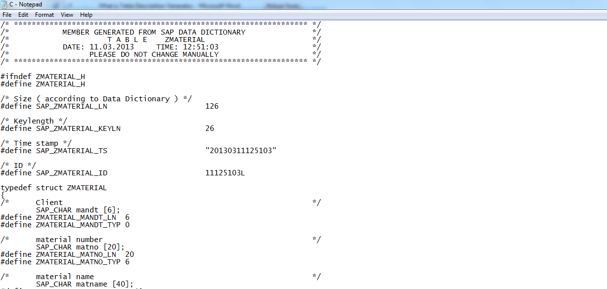What is Table Description Generator SAPABAP