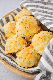 These tender and flavorful cheddar zucchini biscuits are so delicious, and quick and easy to make!