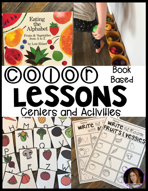 Are you looking for fun hands on activities to work on color identification with your child or students?  Then check out our color themed centers.