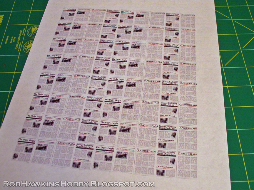 Rob Hawkins Hobby Terrain Tutorial Making Newspaper Litter