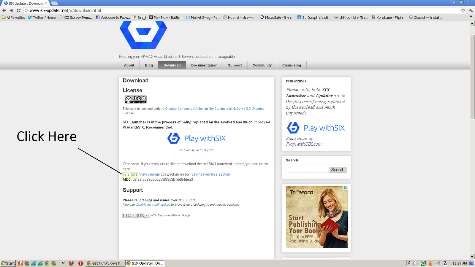 the installer to and start the installer, browse to the folder you want the  six updater to install ...