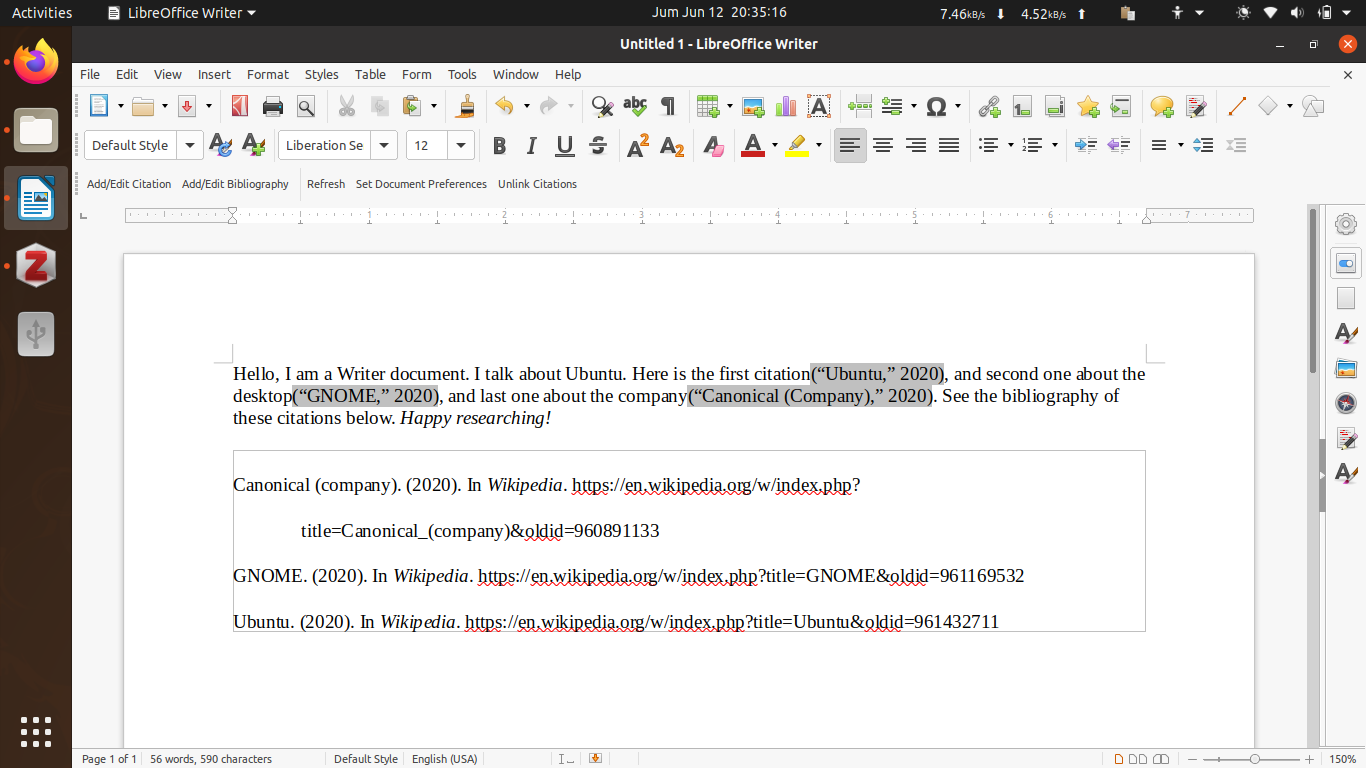 how to cite zotero in word