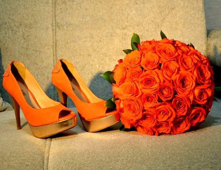 Conquista Cerimonial: Buquê de Noiva laranja