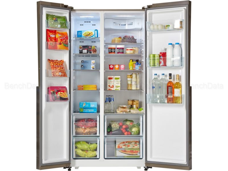 Haier 565 Lt Inverter SidebySide Refrigerator HRF619KS, Black Silver
