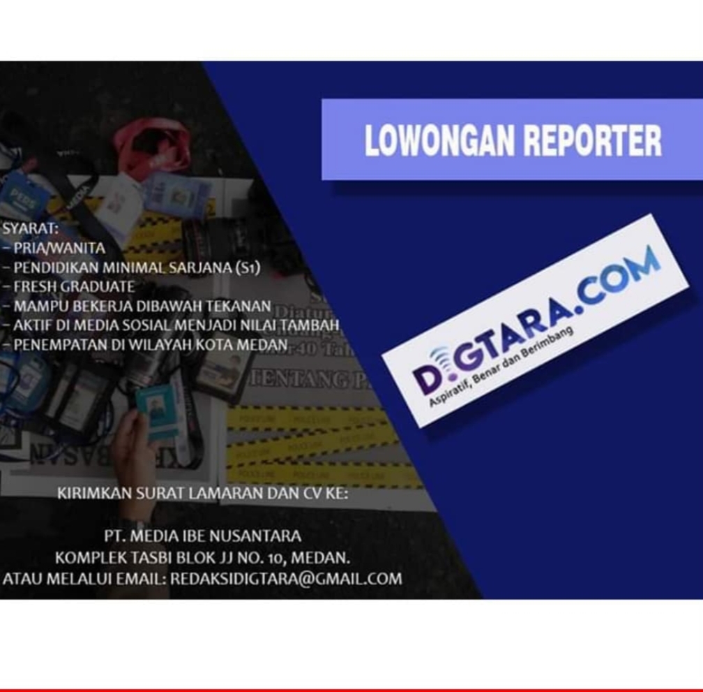 Lowongan Kerja S1 Segala Jurusan Di Digtara Com Medan Juli 2020 Lowongan Kerja Medan Terbaru Tahun 2021