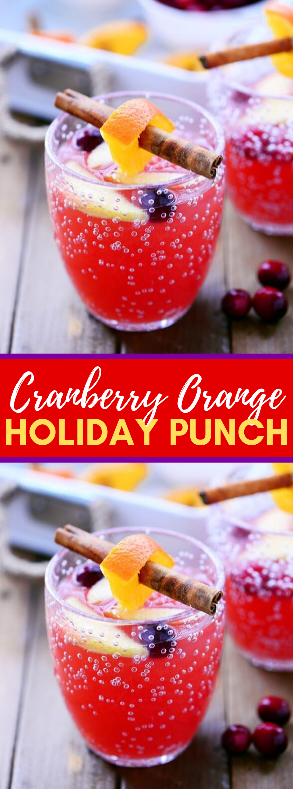 Cranberry Orange Holiday Punch #drinks #thanksgiving