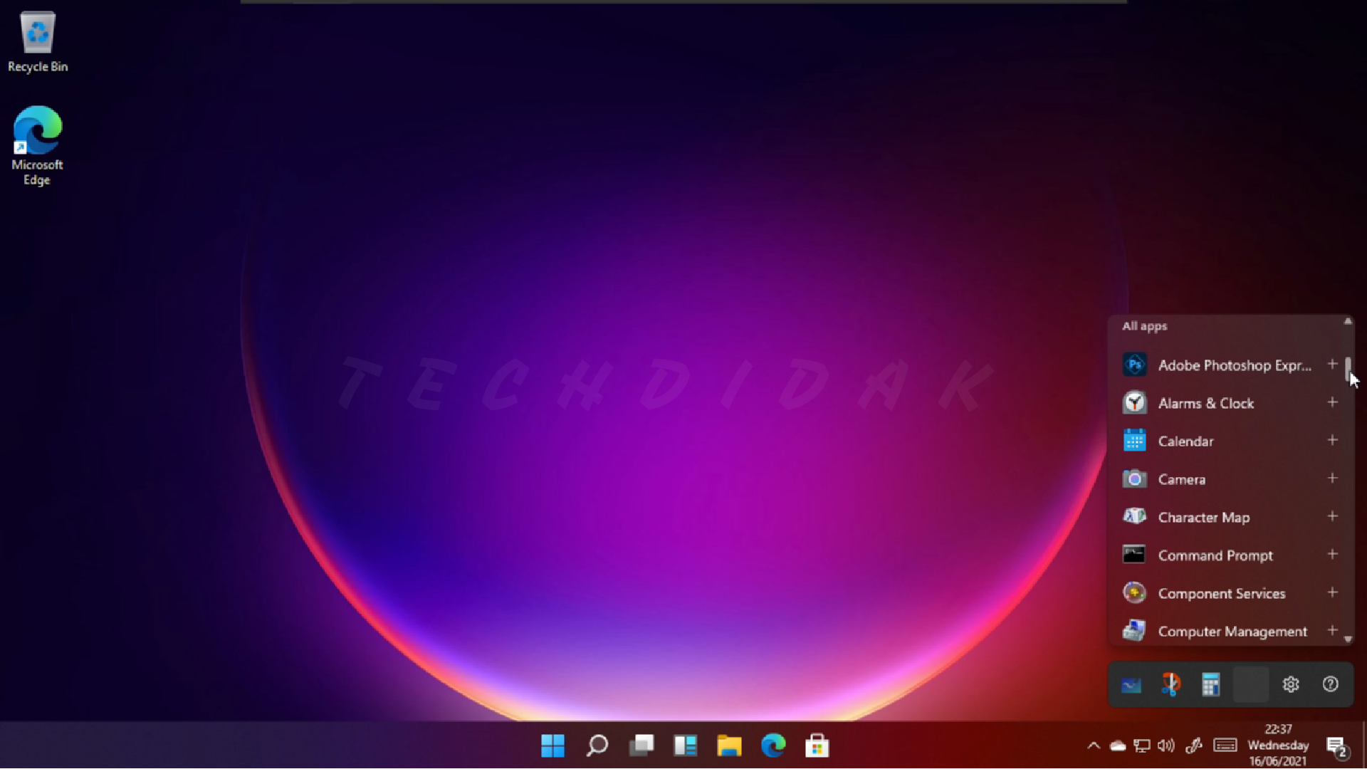 Windows 11 Desktop Layout
