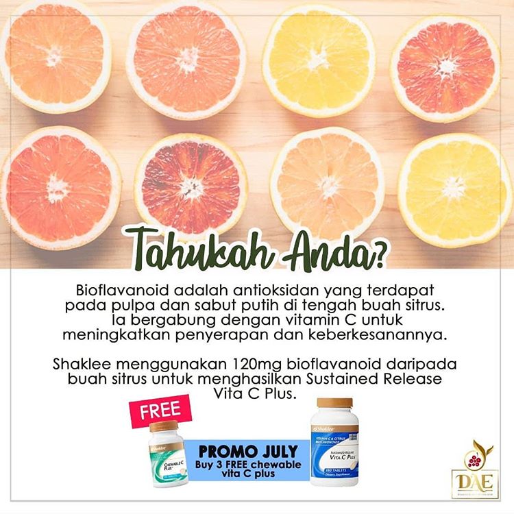 Kelebihan Bioflavanoid Dalam Vitamin C Shaklee Umi Nazrah