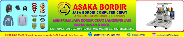 Jasa Bordir Komputer Info 0813-8053-7399 Jakarta menerima pesanan aneka bordir dengan harga jasa bordir komputermurah serta kualitas mesin bordir terbaik.