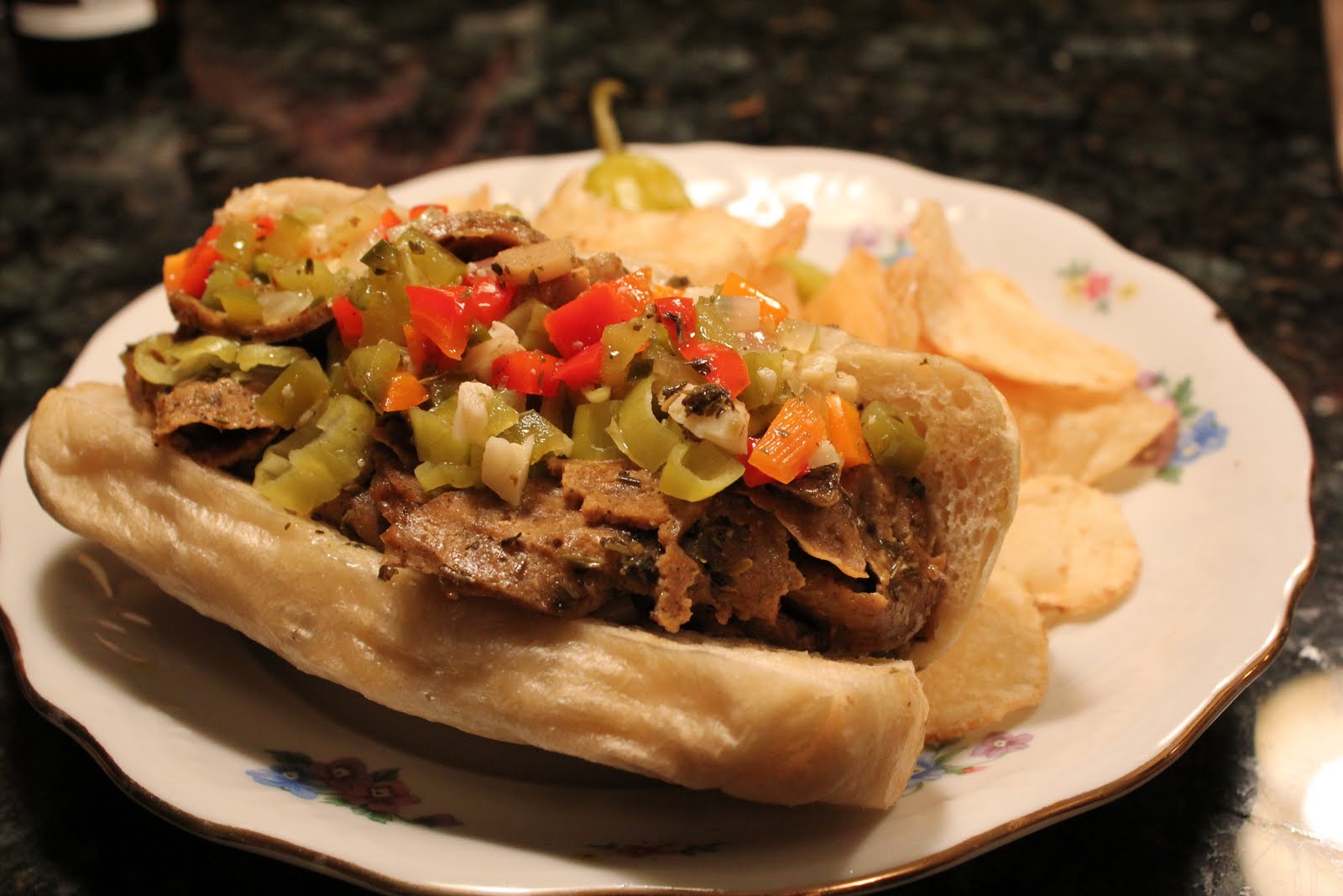 Vegan Miss It's the Bee's Knees, Daddy! Italian "Beef" Sandwiches