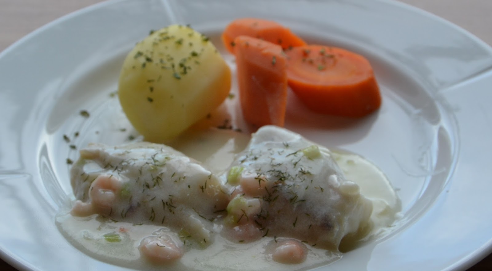 torsk i hvit saus oppskrift