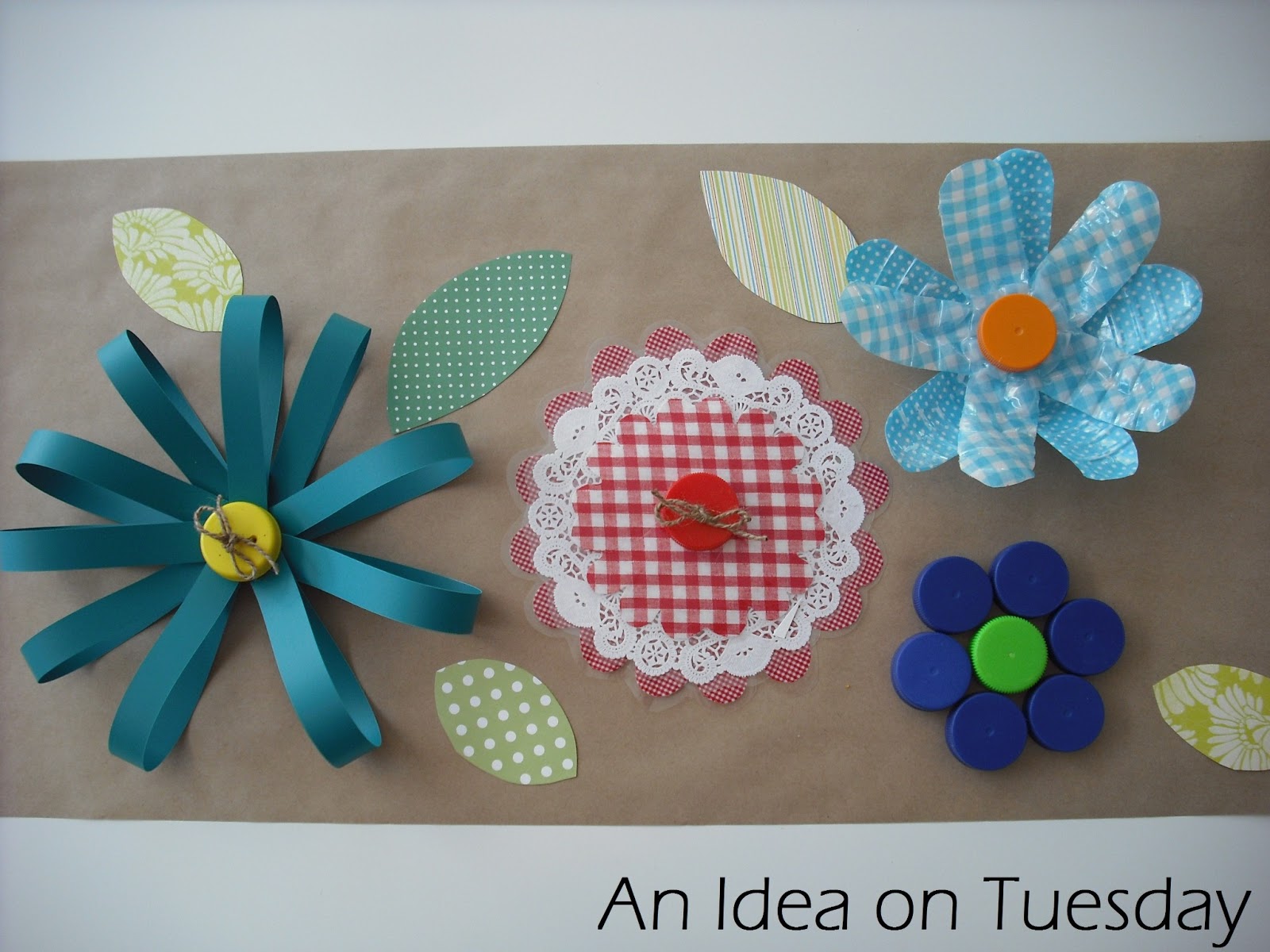 An idea on Tuesday Recycled Flowers
