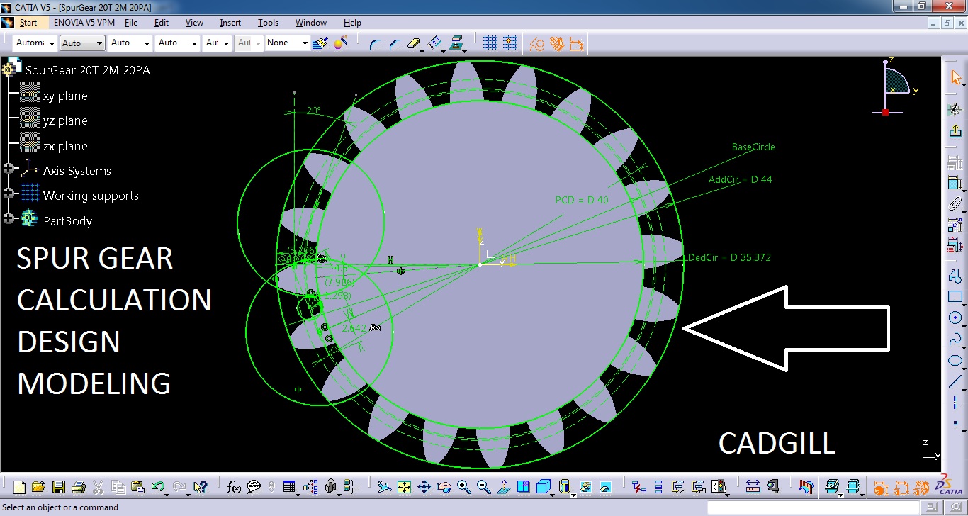 Mechanical Machine Design Involute Teeth Profile Spur Gear Design