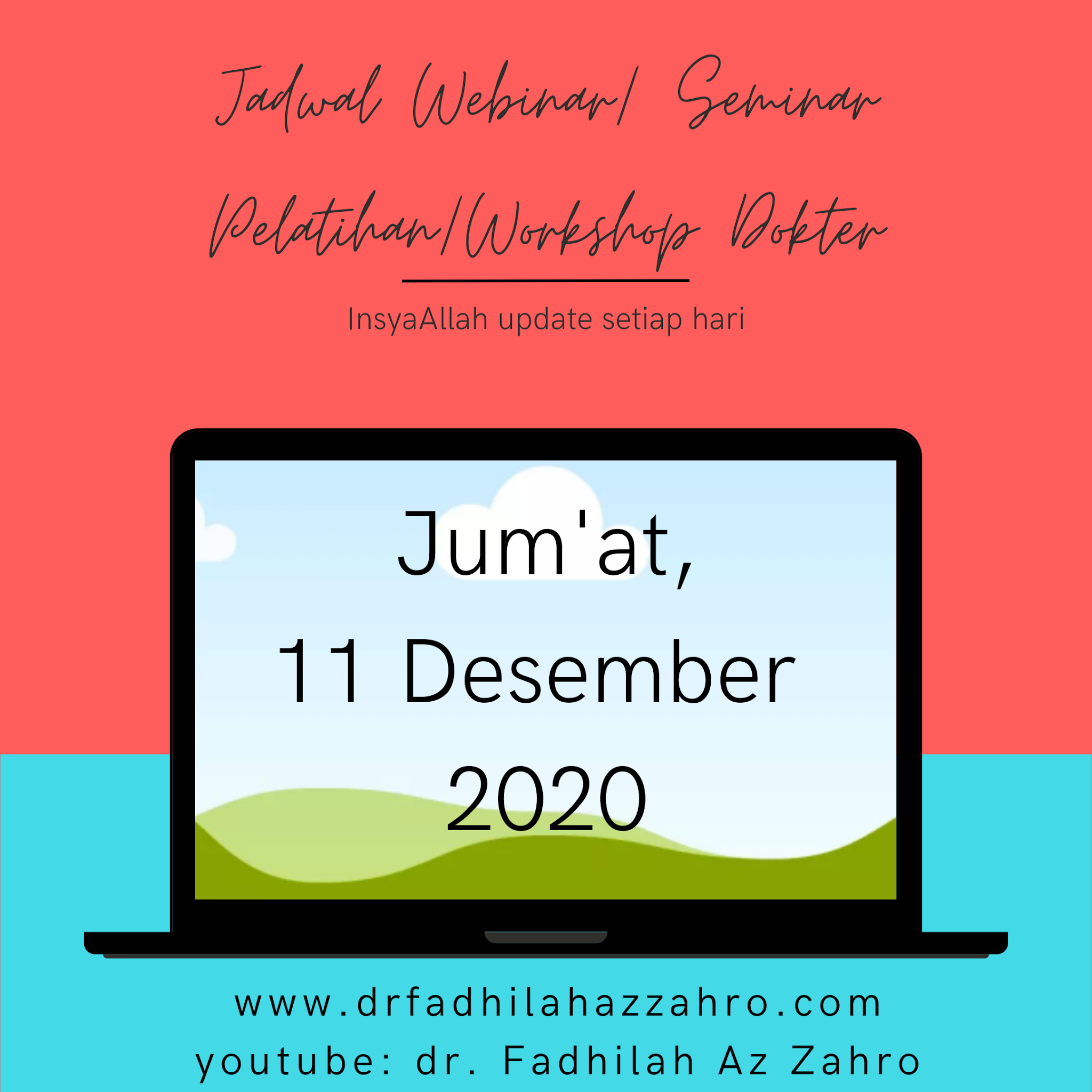 (Jum'at, 11 Desember 2020) Jadwal Webinar/ Seminar