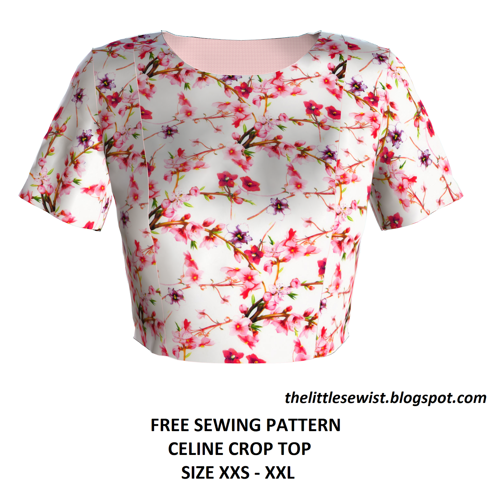 The Little Sewist Free sewing pattern Celine crop top
