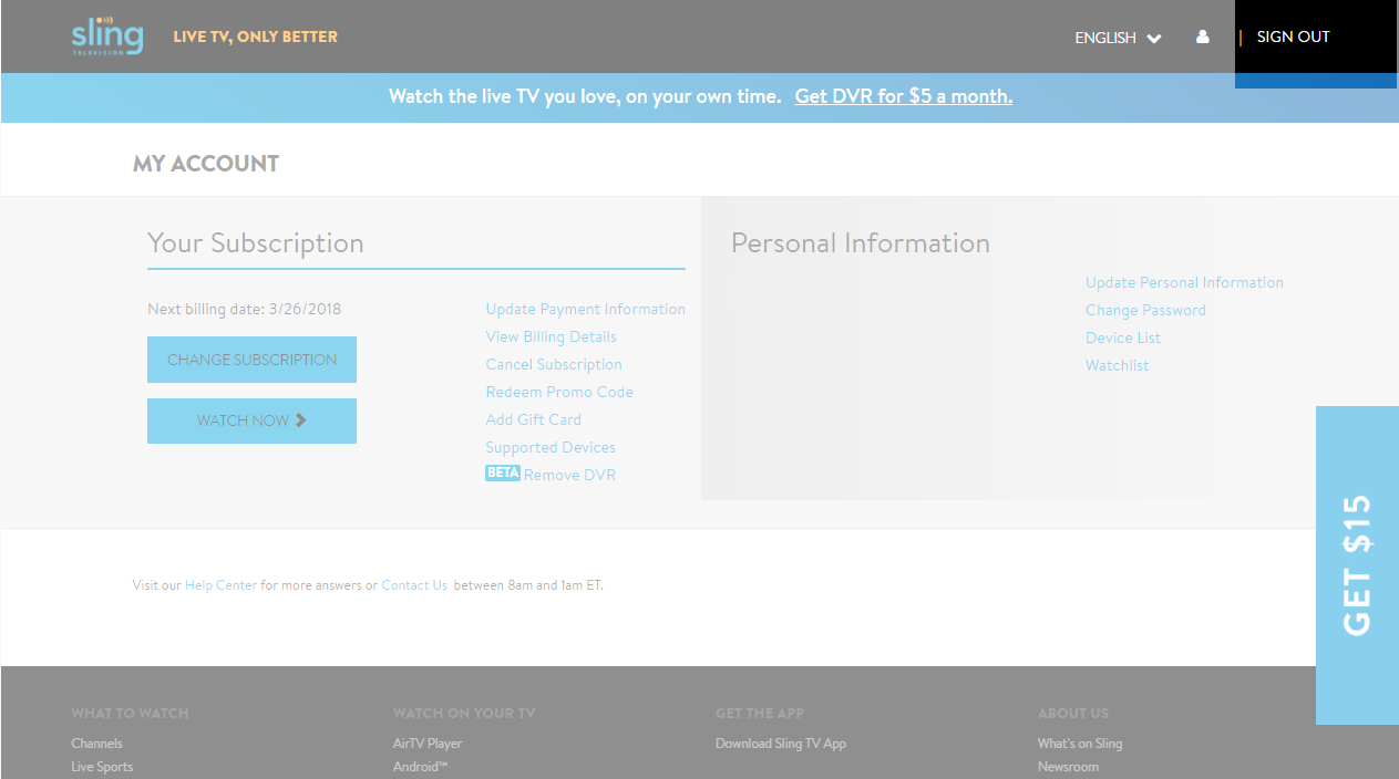 sling tv not working on apple tv