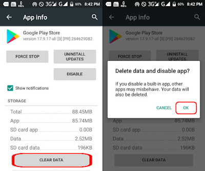 Google Play Store data clear Google Play Store data clear