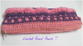Crochet pencil pouch 1