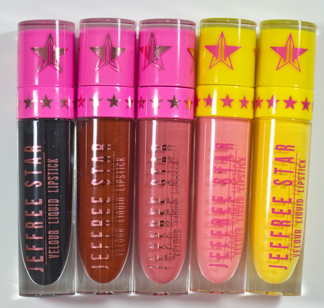 Warpaint And Unicorns Jeffree Star Velour Liquid Lipstick In Weirdo Unicorn Blood Rose Matter 714 Queen Bee Swatches Review