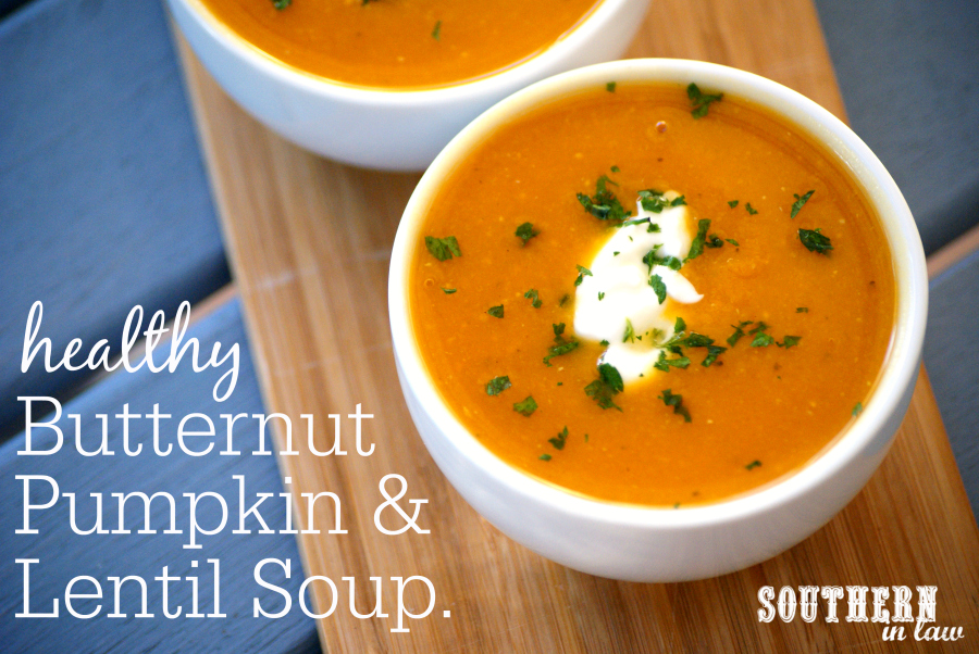 Southern In Law: Recipe: Vegan Pumpkin and Lentil Soup (Healthy ...
