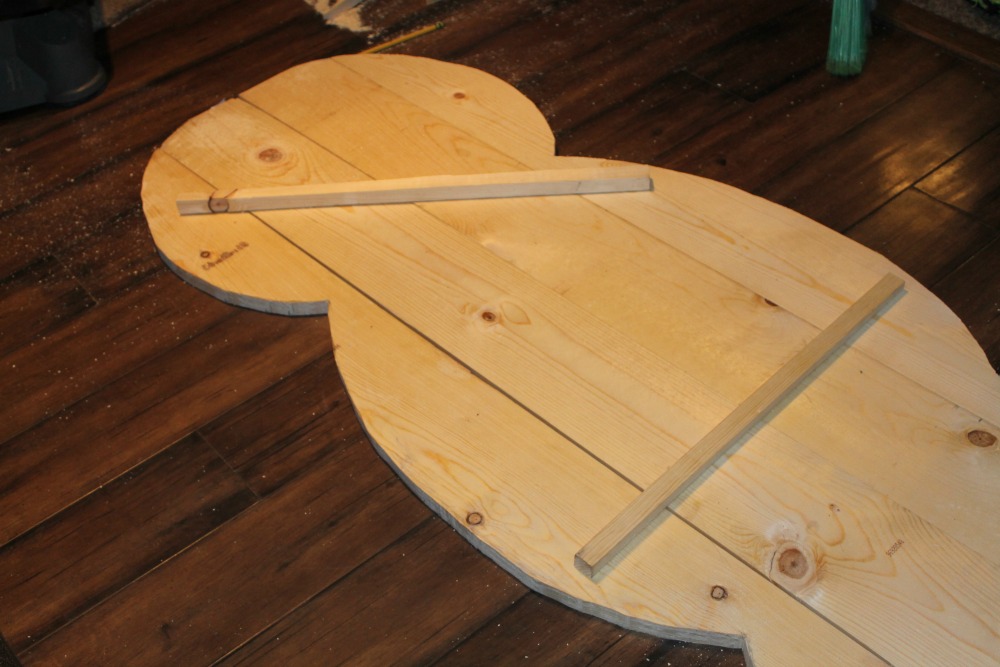 snowman diy outdoor decor winter wood cut