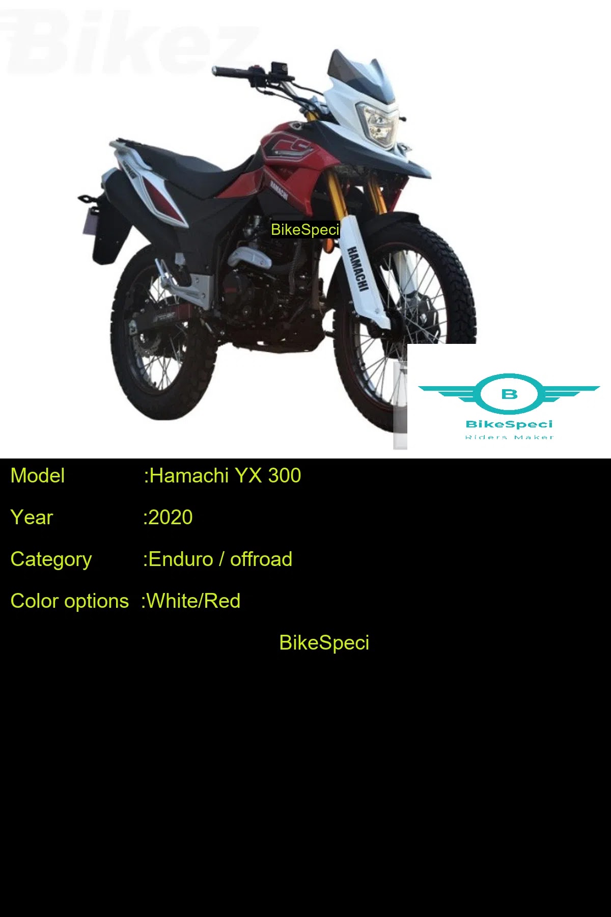 Hamachi YX 300 Price, Photos, Millage, Speed, Colours etc